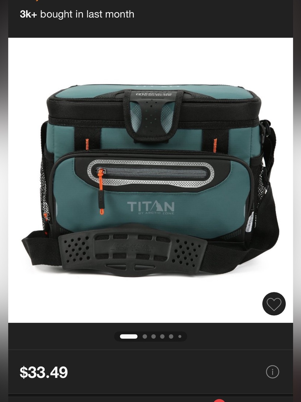 Titan by Arctic Zone Deep Freeze Zipperless Hardbody 8qt Cooler Lunch Bag - Picture 9 of 9